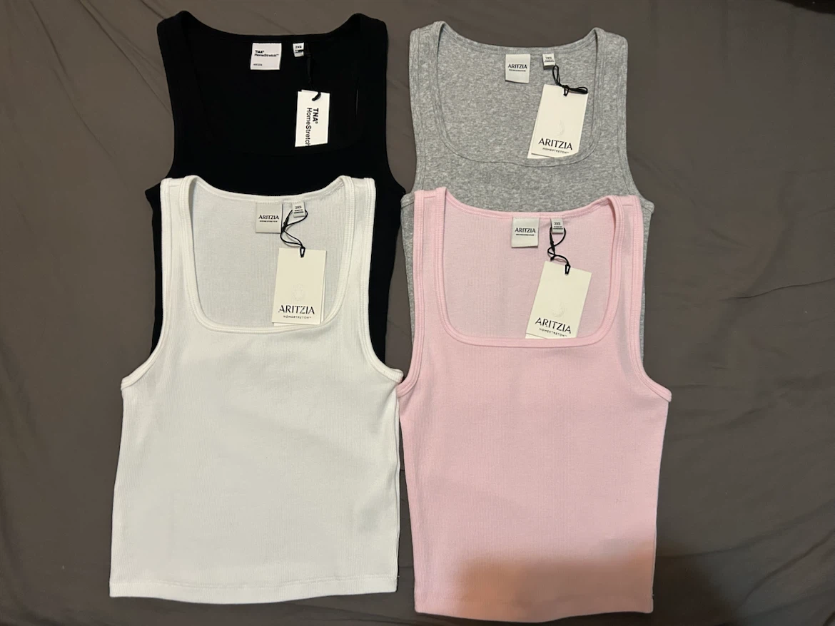 Aritzia Homestretch Frequency Waist Tank Tops
