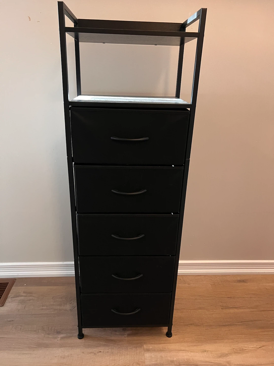 Tall 5 Drawer Dresser/ Storage Shelves