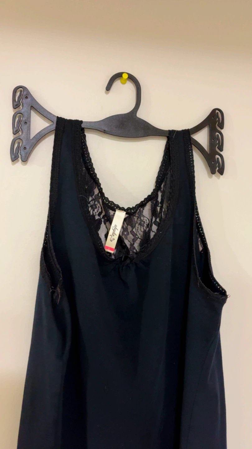 Shyla Black Lace Detail Tank Top - photo 2