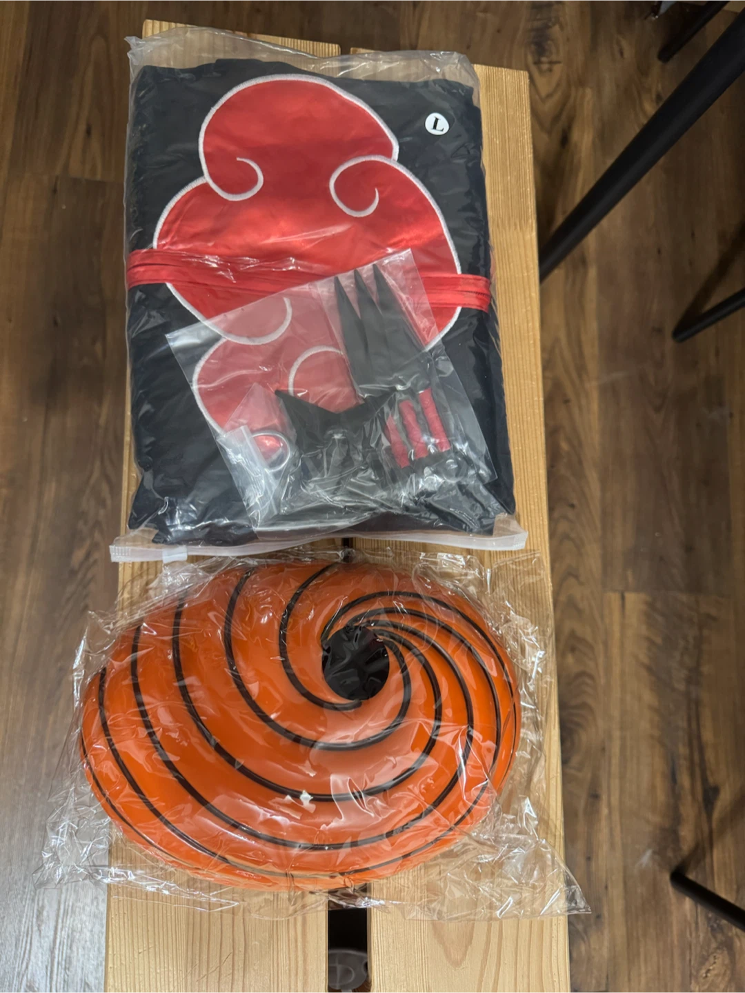 Naruto Akatsuki Cloak and Tobi Mask Costume Set