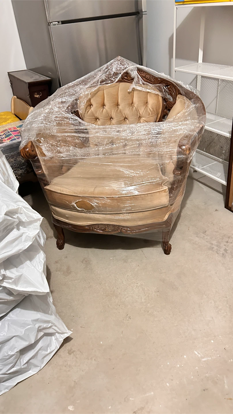 Vintage Tufted Velvet Accent sofa and 2 seater sofa set