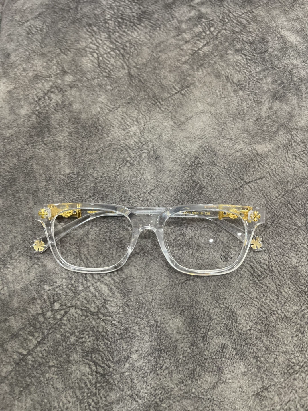 Chrome Hearts Glasses Clear and Gold