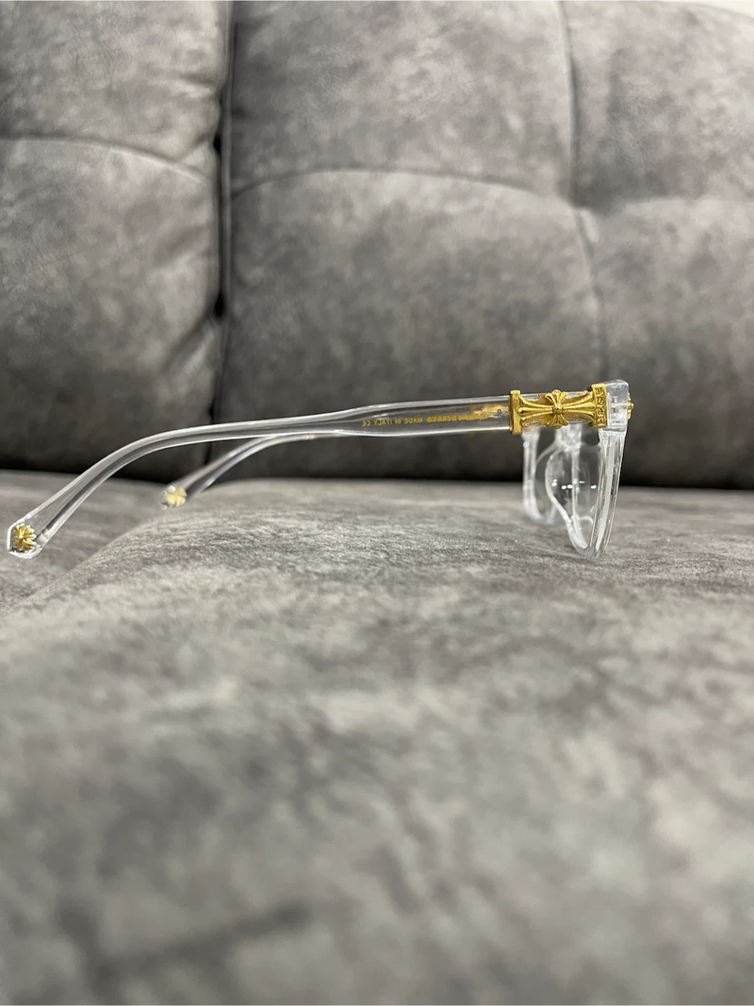 Chrome Hearts Glasses Clear and Gold - photo 3