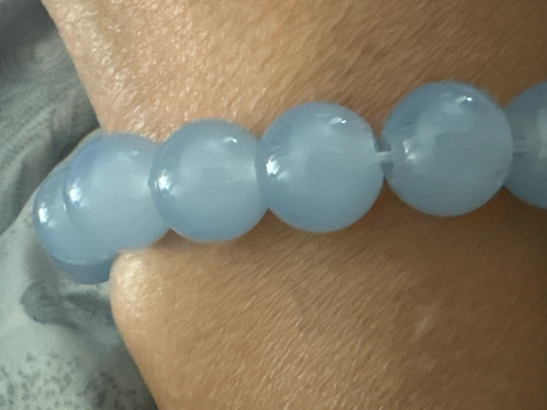 Light Blue Gemstone Bead Bracelet