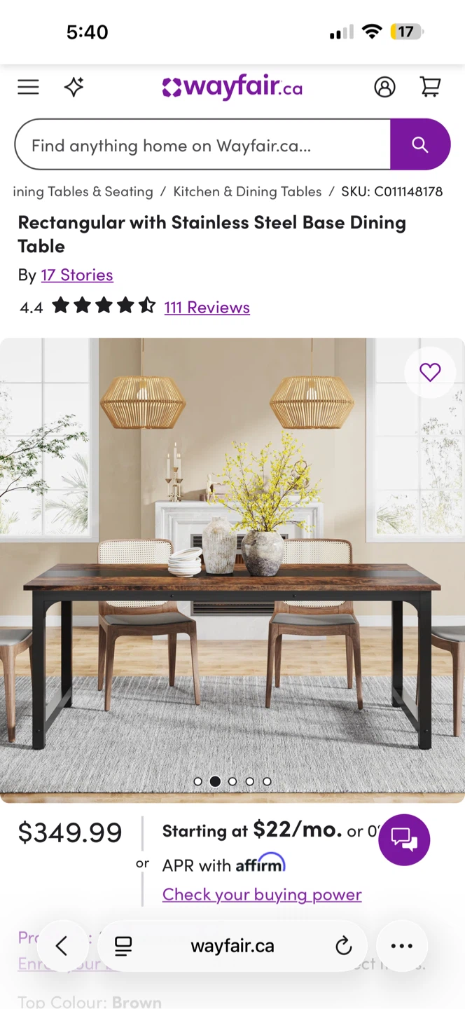 Industrial Style Dining Table - photo 3