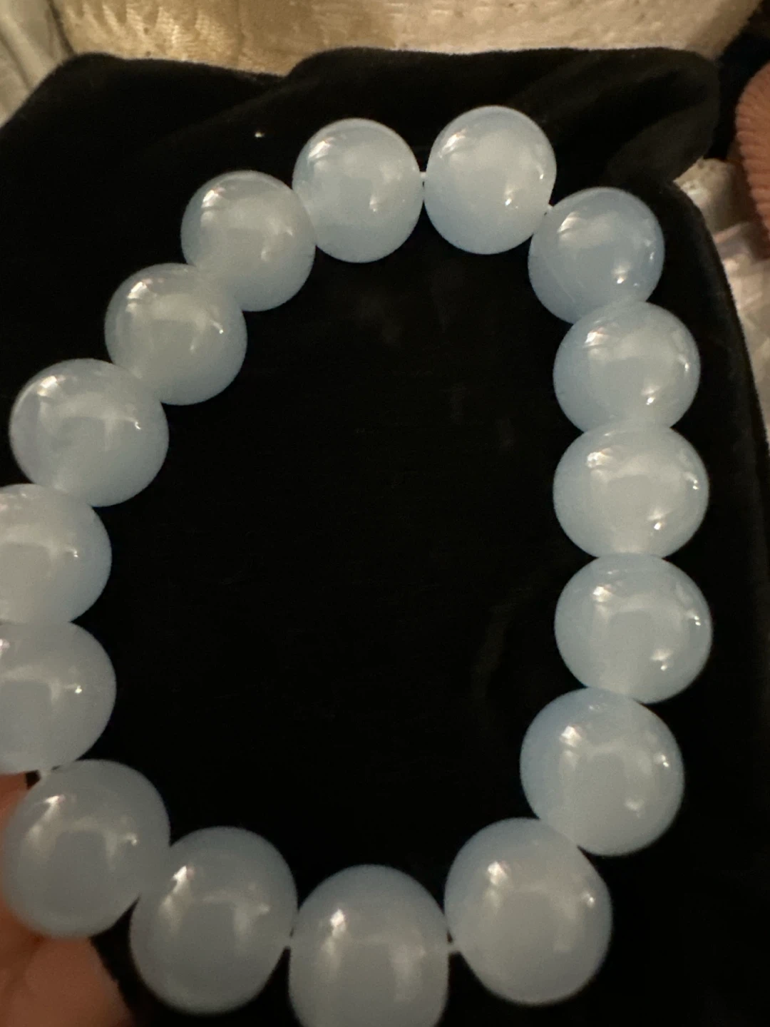 Light Blue Gemstone Bead Bracelet - photo 2