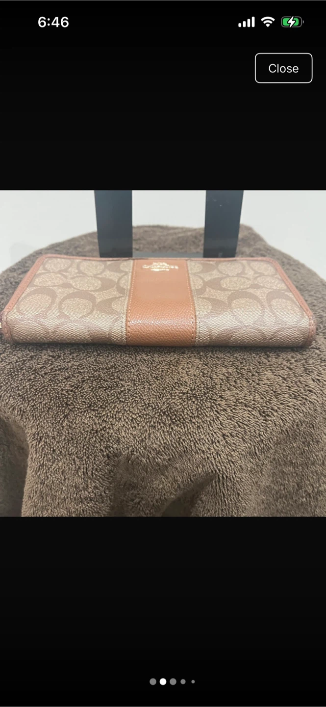 Coach Signature Long Zip Around Wallet - photo 2
