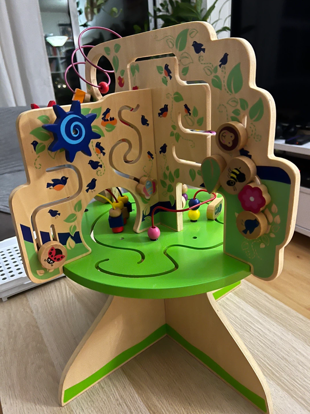 Wooden Toddler Activity Centre – Multi-Sided Learning Toy