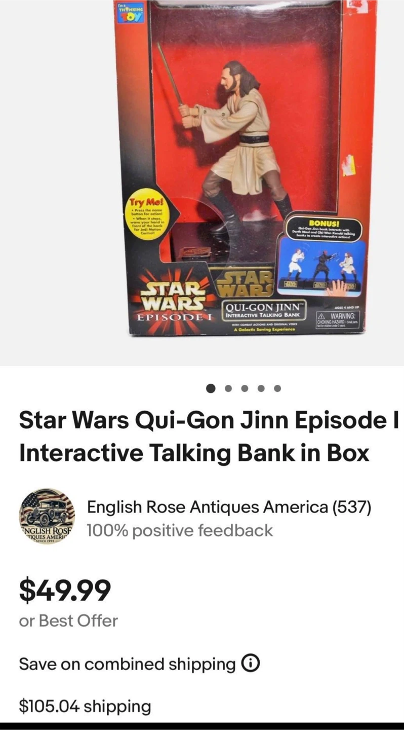 Star Wars Episode 1 Interactive Talking Bank Lot