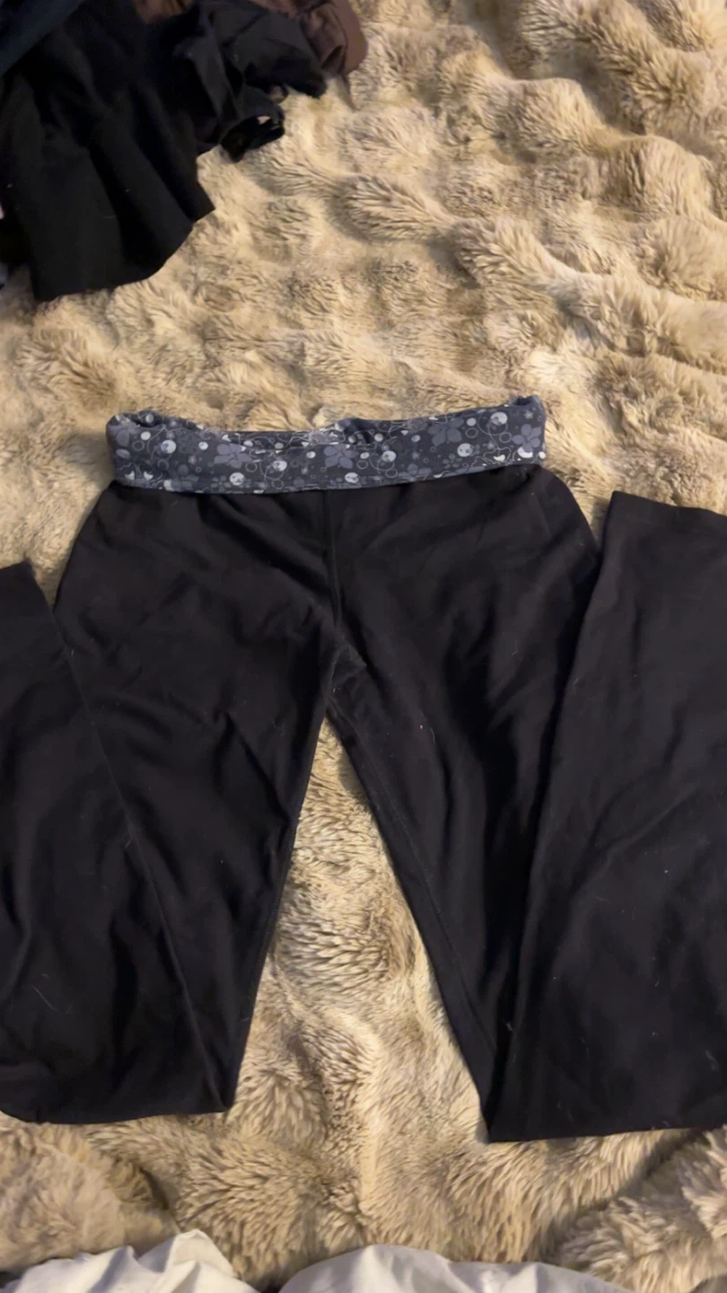 Tuff Athletics Black Fold over Yoga Pants