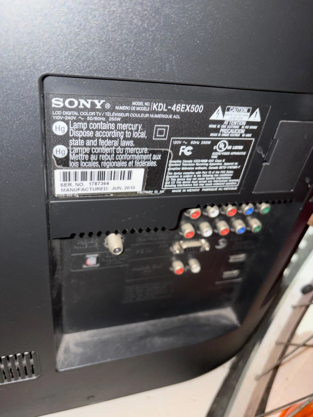 Sony Bravia KDL-46EX500 46 inch LCD TV - photo 3