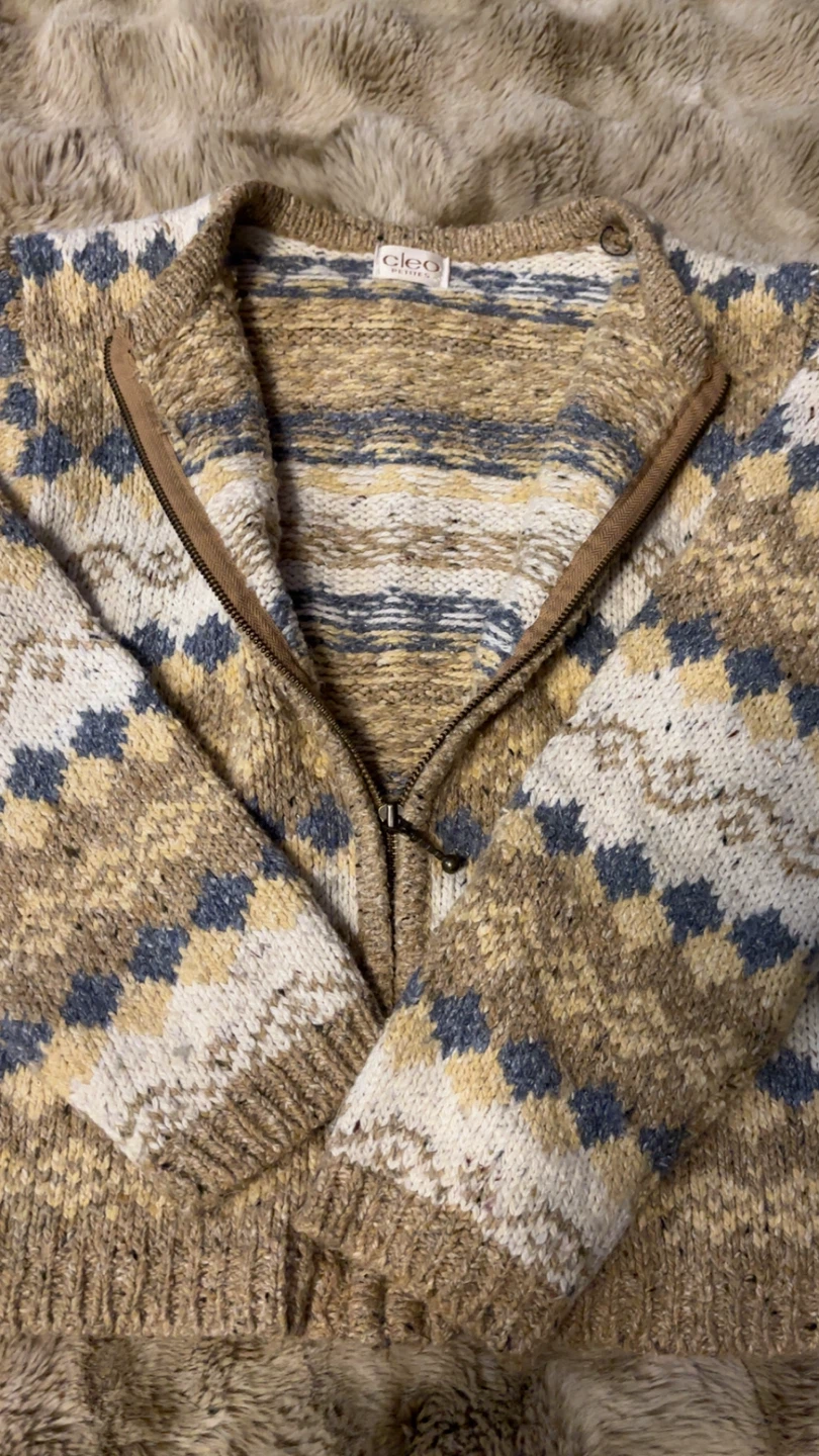Patterned Zip-Up Cardigan - photo 4