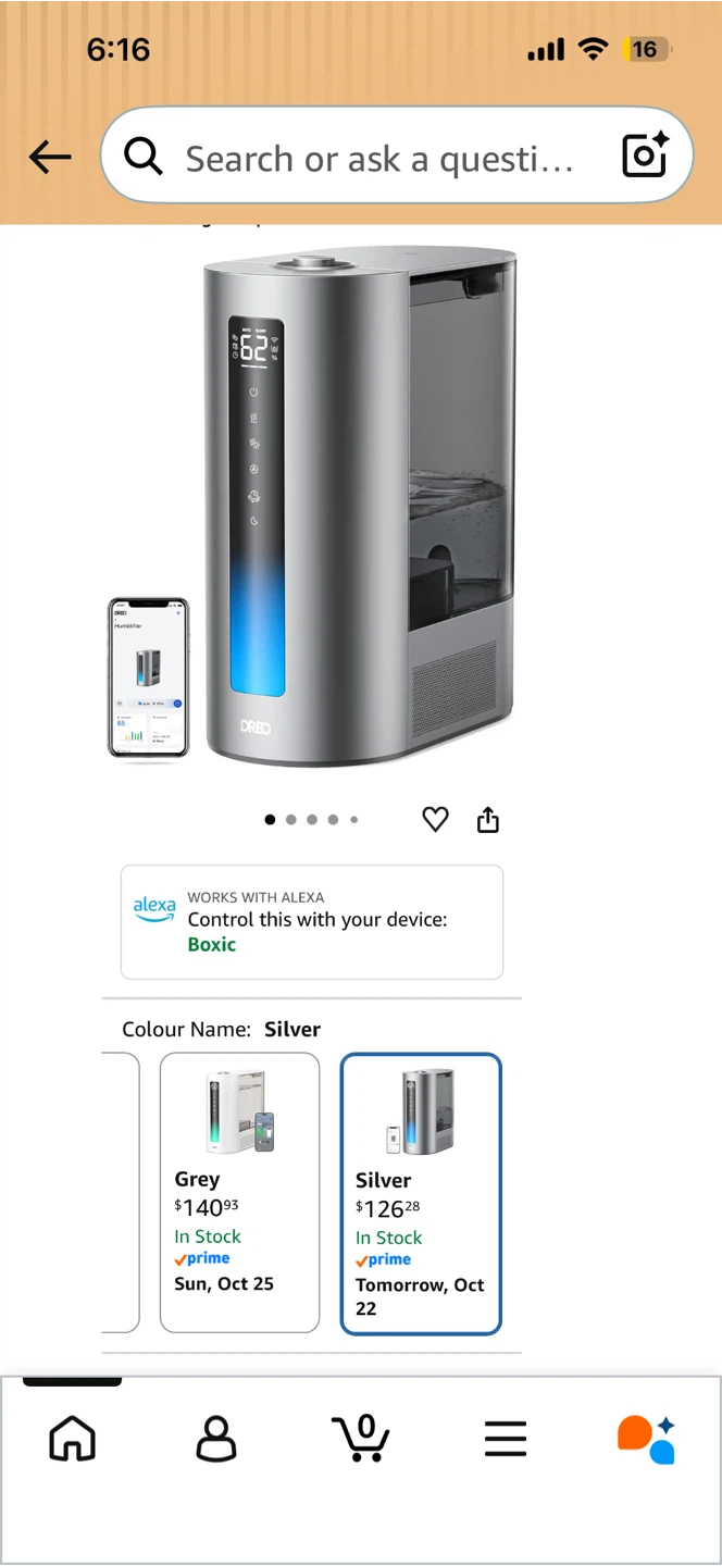 6L smart humidifier DREO with warm & cool mist - photo 4