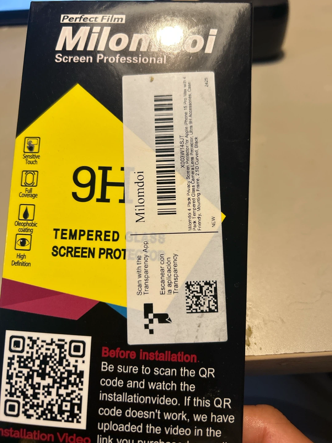 Milomdoi Privacy Screen Protector for iPhone 15 Pro Max - photo 2