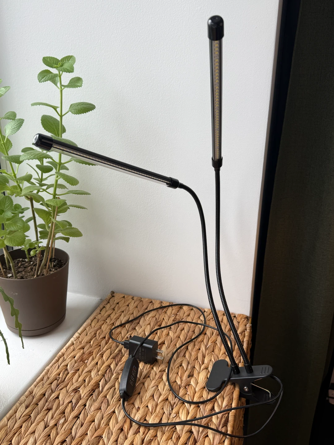 Dual Head LED Grow Light for Indoor Plants, with Clip