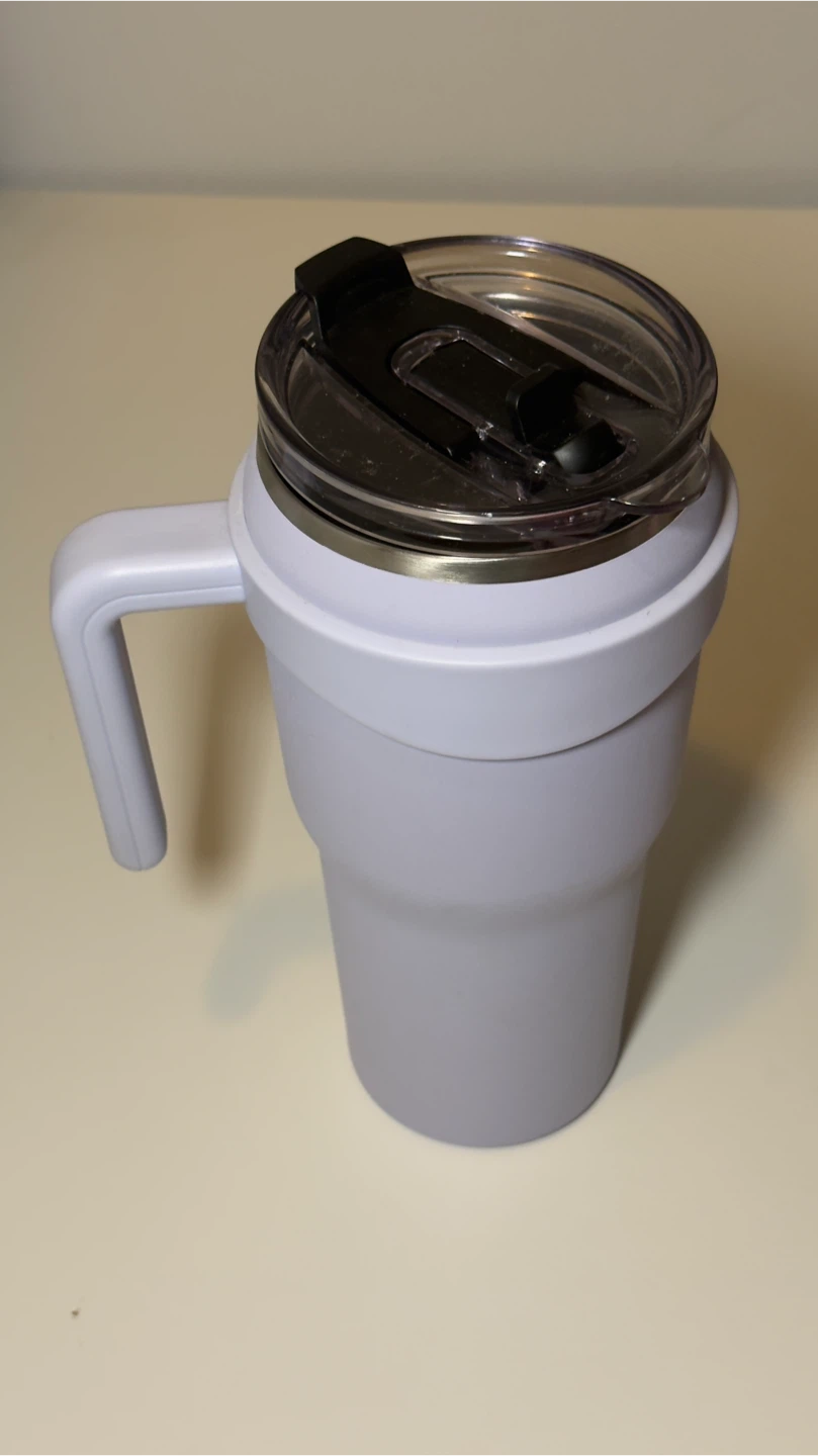 Purple Insulated Tumbler with Handle