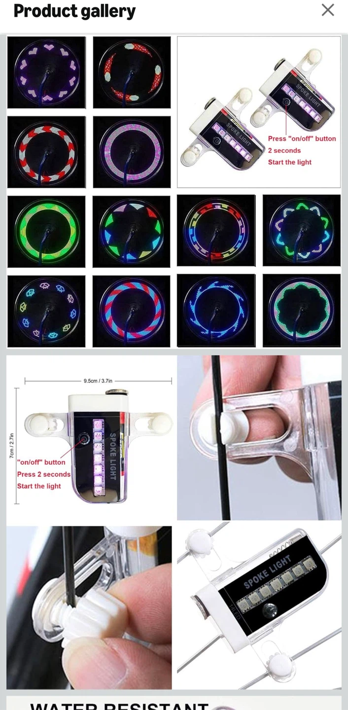 LED Bike Spoke Wheel Lights 2 Pack - photo 5