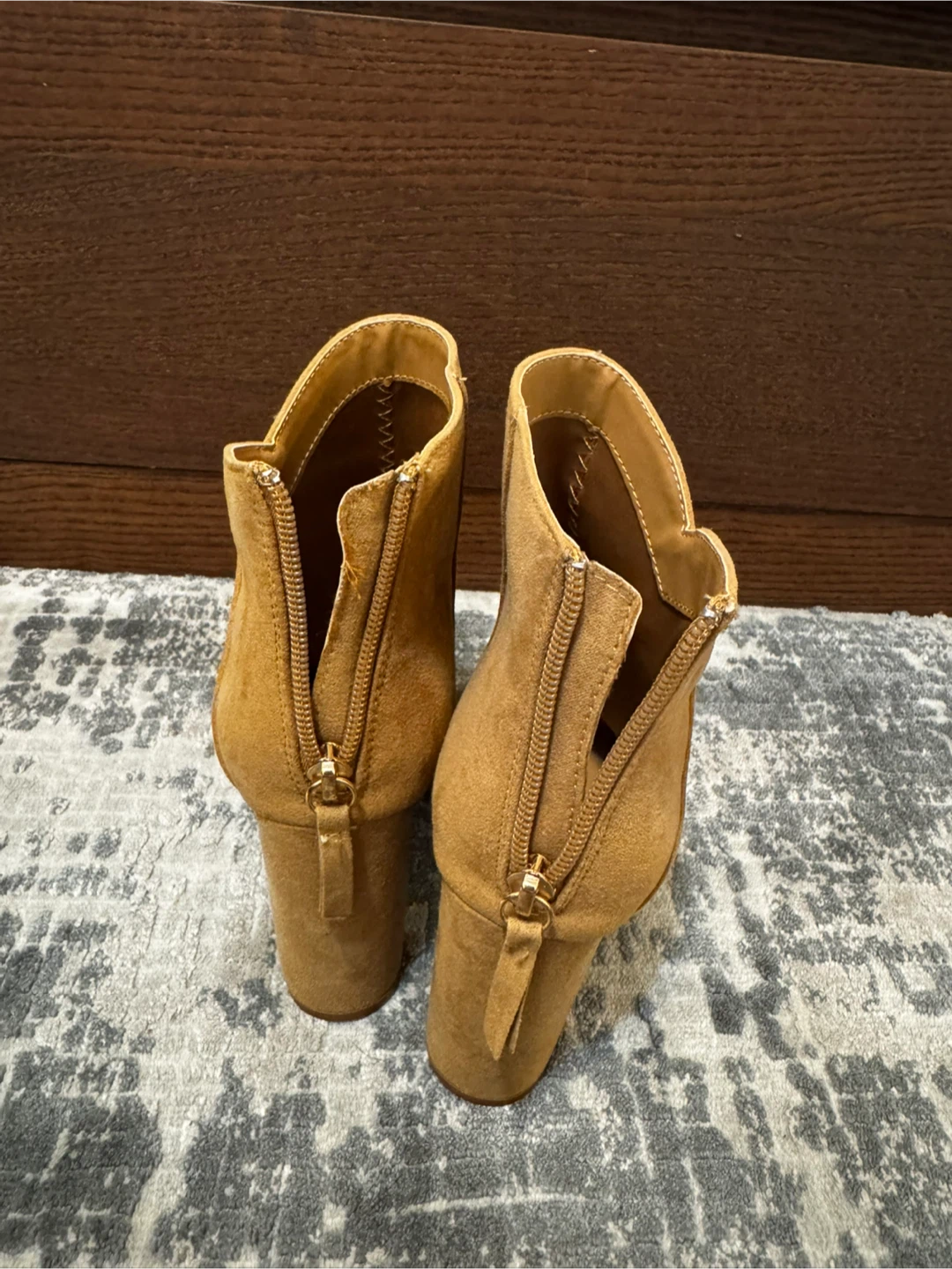 Pink Lily Tan Suede Ankle Boots - photo 2