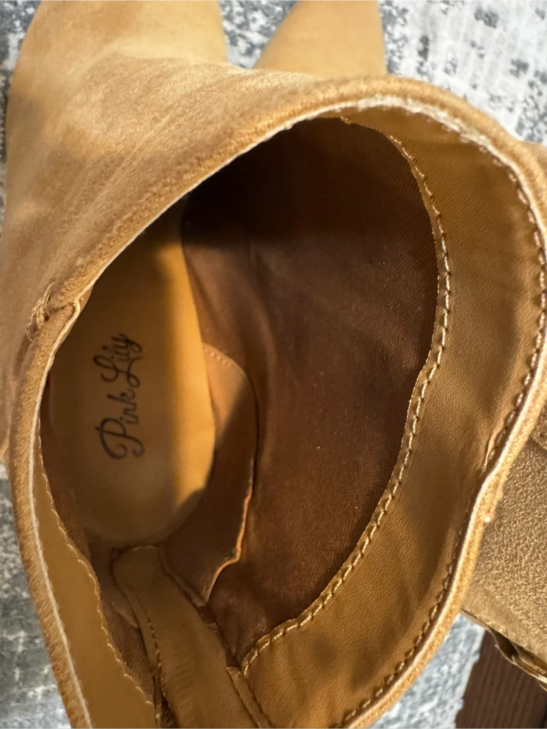 Pink Lily Tan Suede Ankle Boots - photo 4