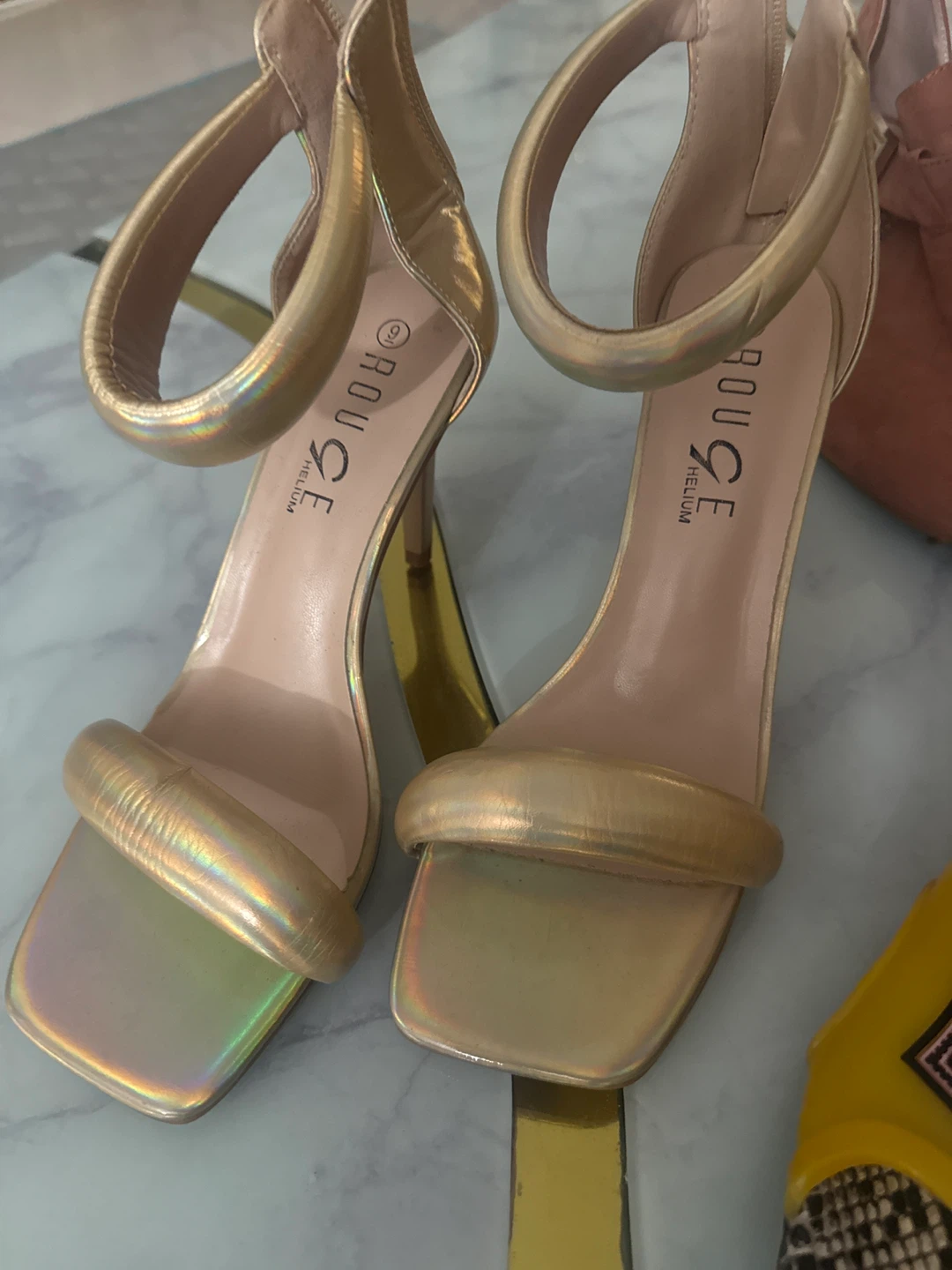 Rouge Helium Gold Stiletto Heels - photo 5