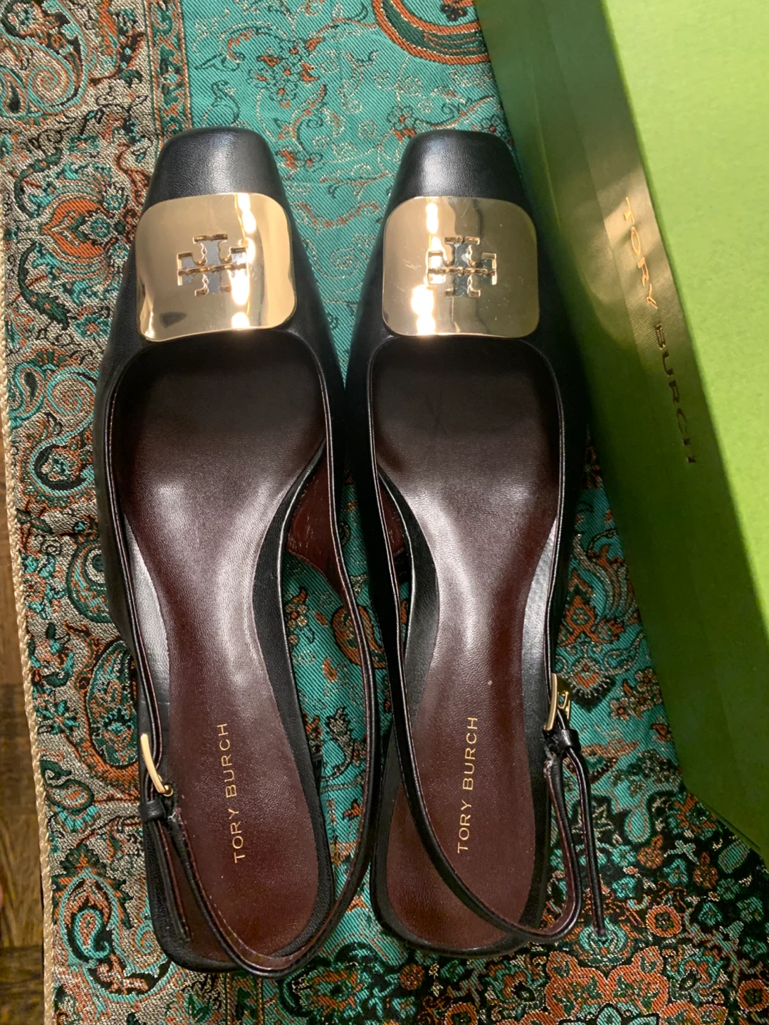 Tory Burch Georgia Slingback Pumps - Black - photo 4