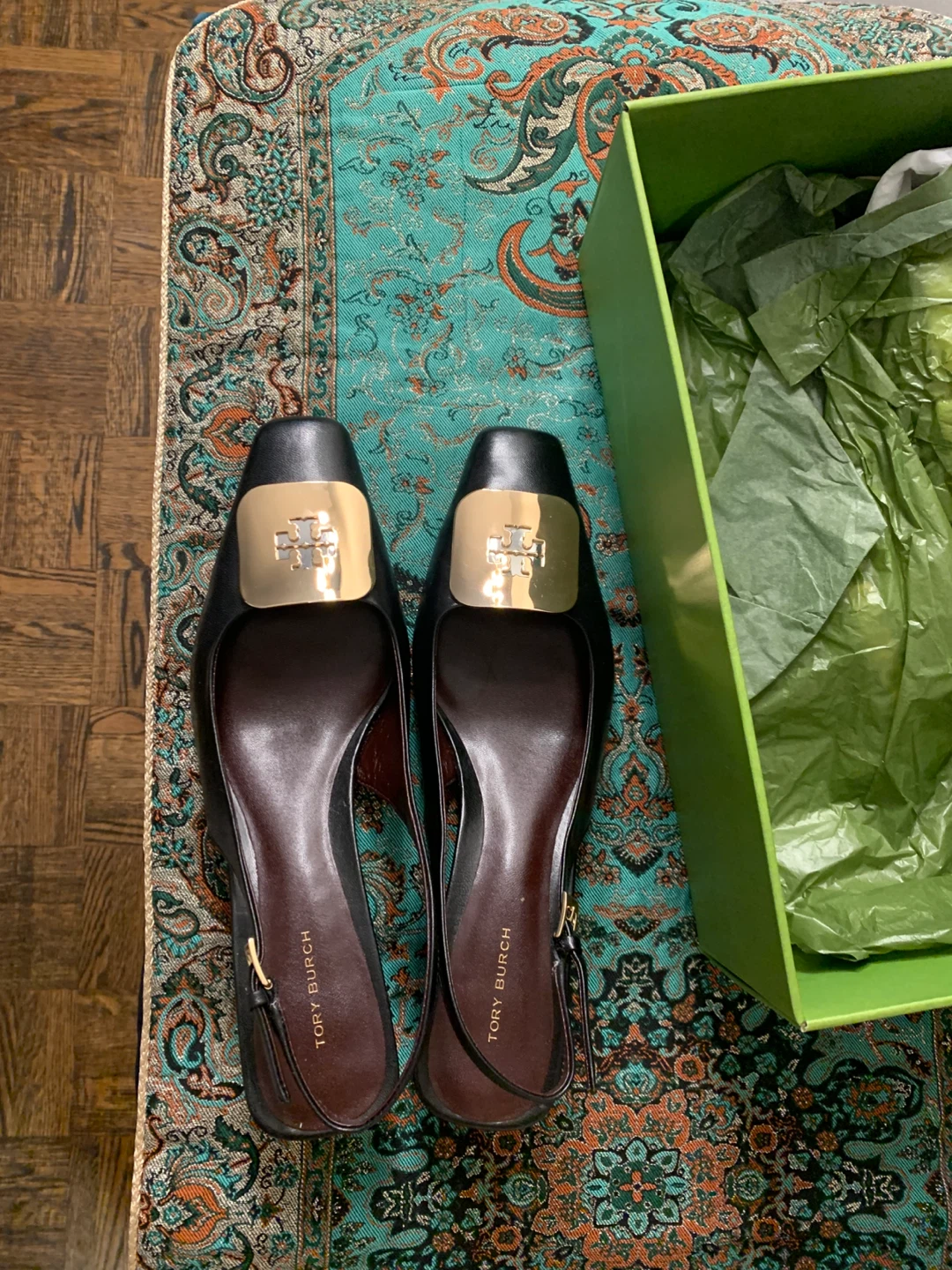 Tory Burch Georgia Slingback Pumps - Black - photo 5