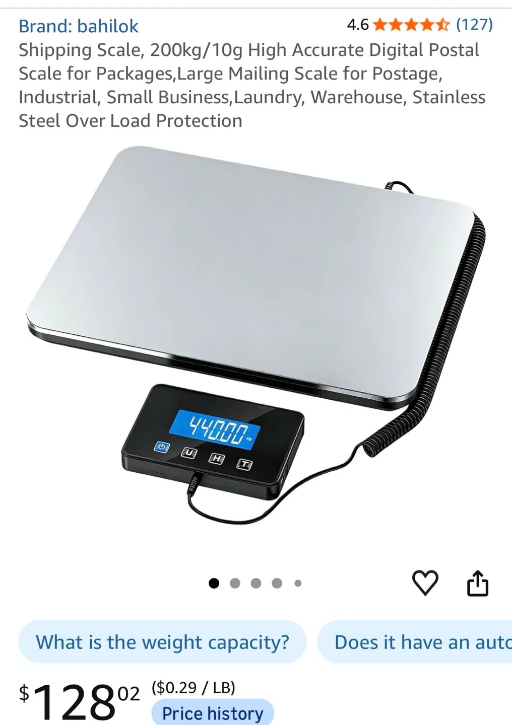 Bahilok Digital Shipping Scale 200kg