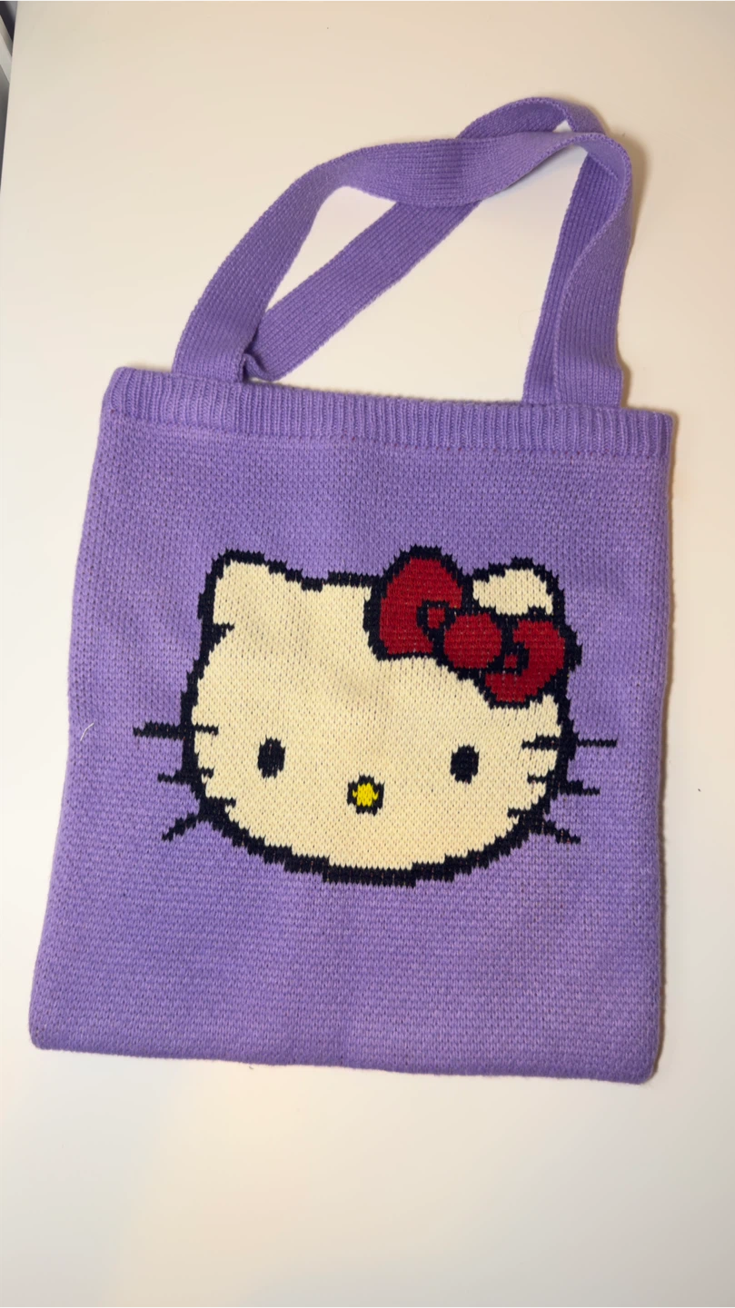 Hello Kitty Knit Tote Bag Purple - photo 2