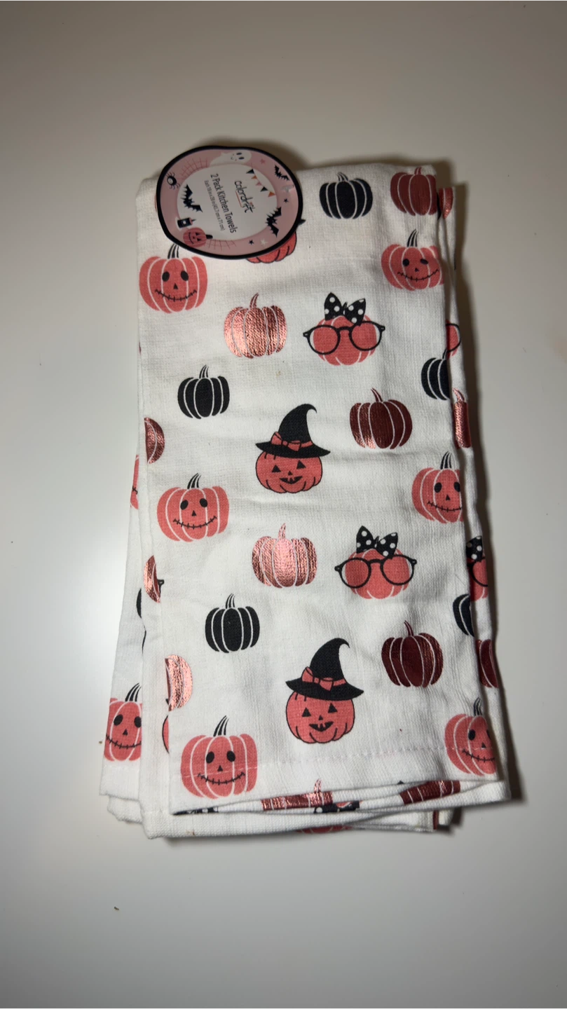 Halloween Pumpkin Kitchen Towels
