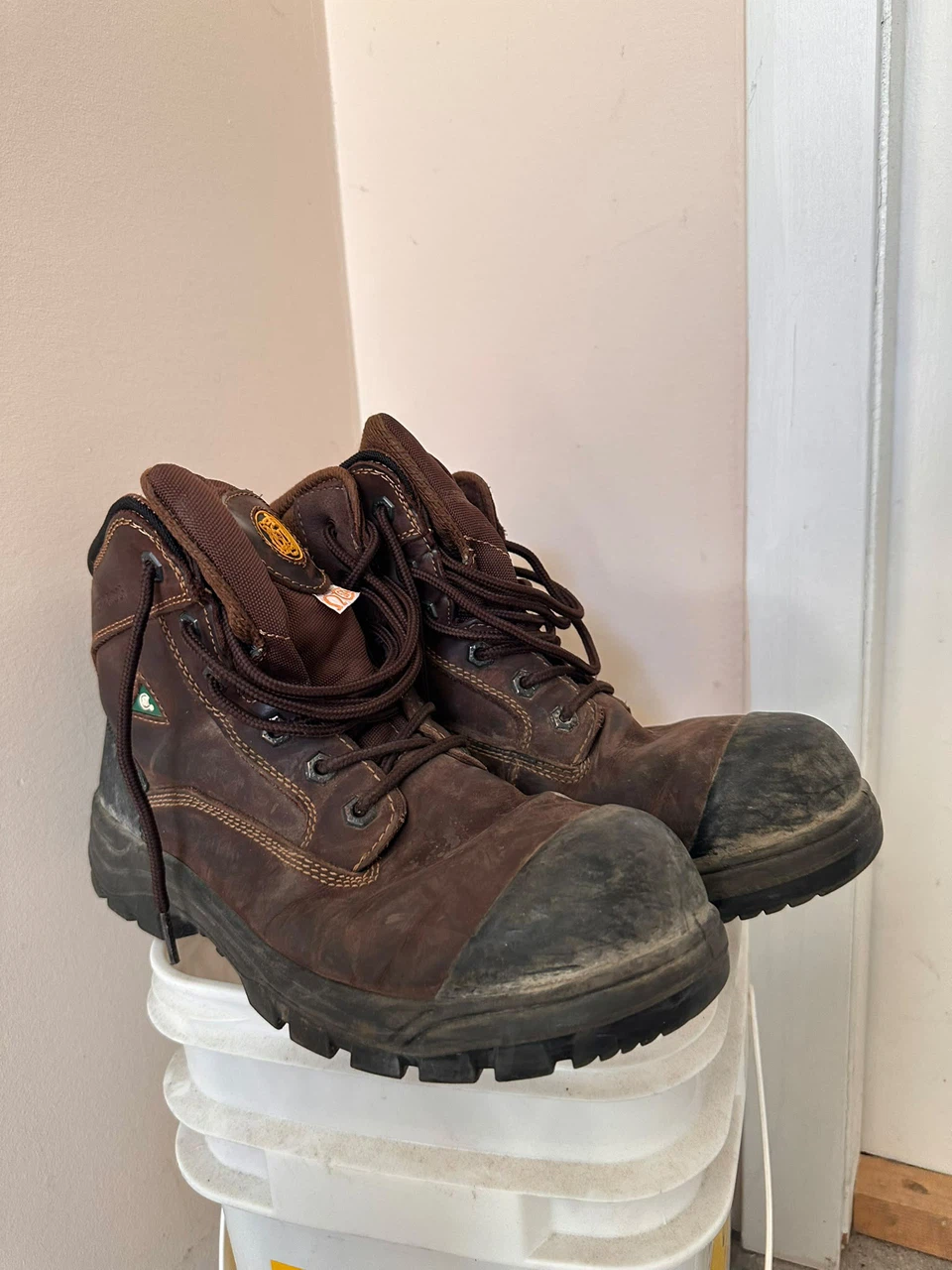 Safety Boots Brown Size 9.5