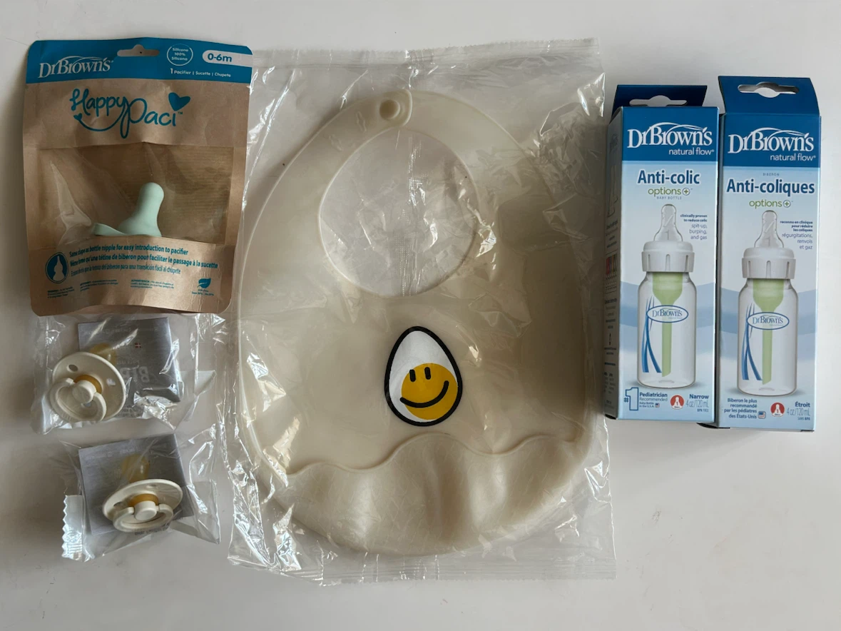 FREE: Dr. Brown’s Bottles, Pacifiers & Silicone Bib Set⁠