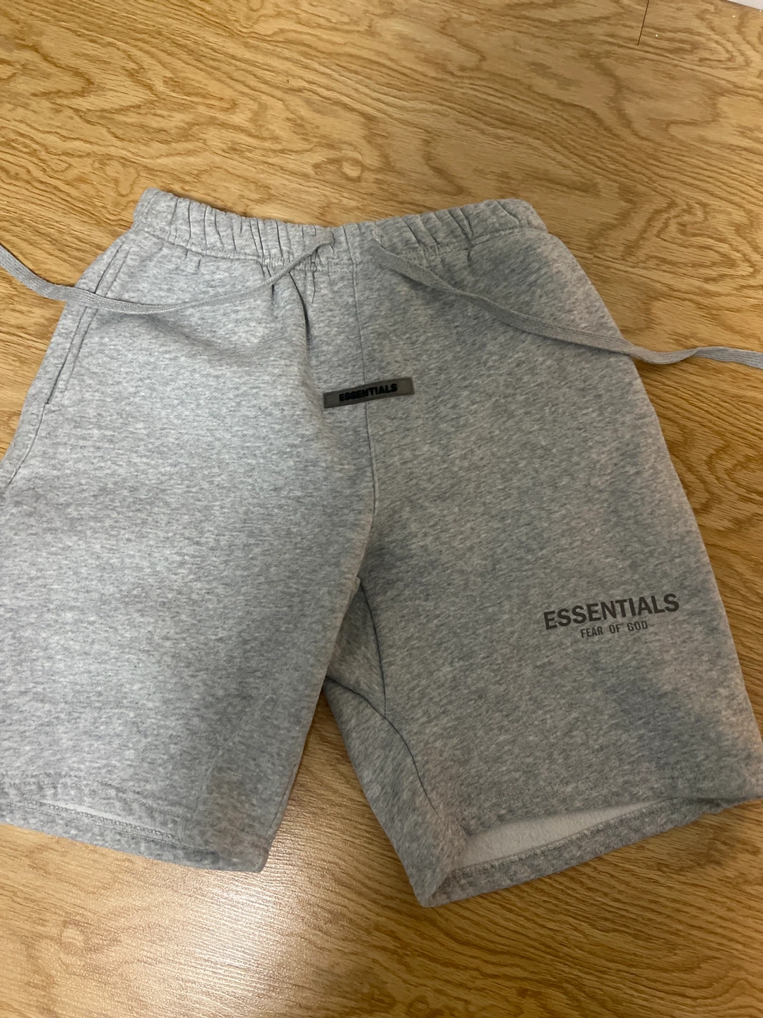 Essentials Fear of God Gray Shorts size small reflective logo
