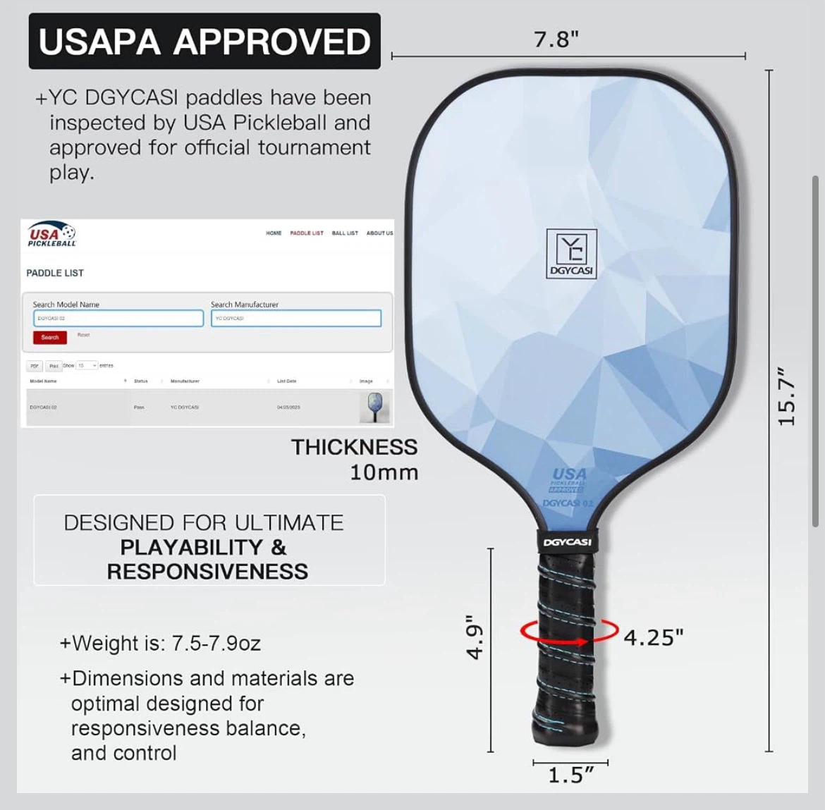 DGYCASI Pickleball Paddle Set - photo 2