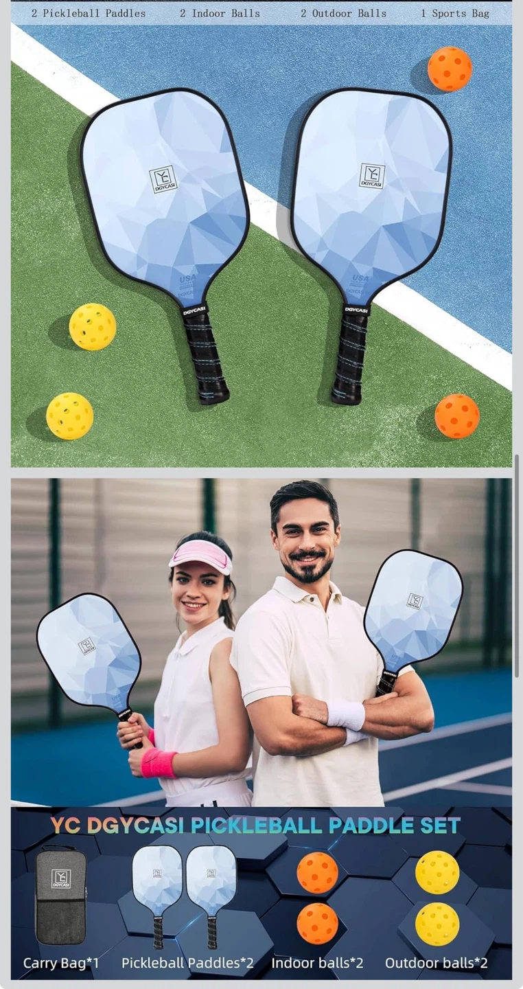 DGYCASI Pickleball Paddle Set - photo 4