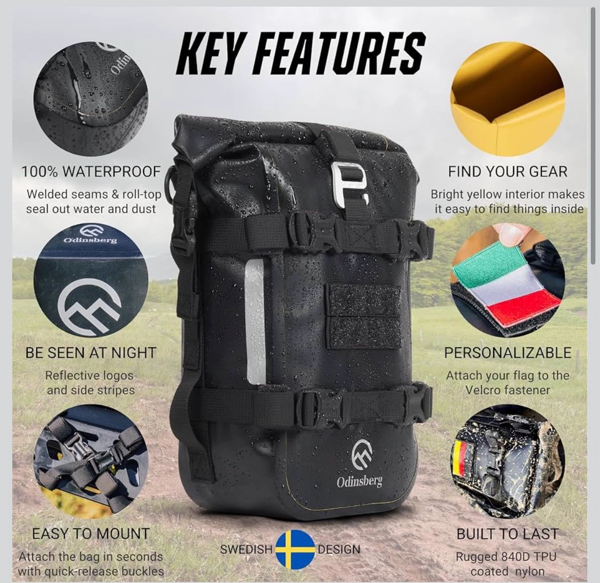 Odinsberg Ragnarok 7L Waterproof Motorcycle Bag