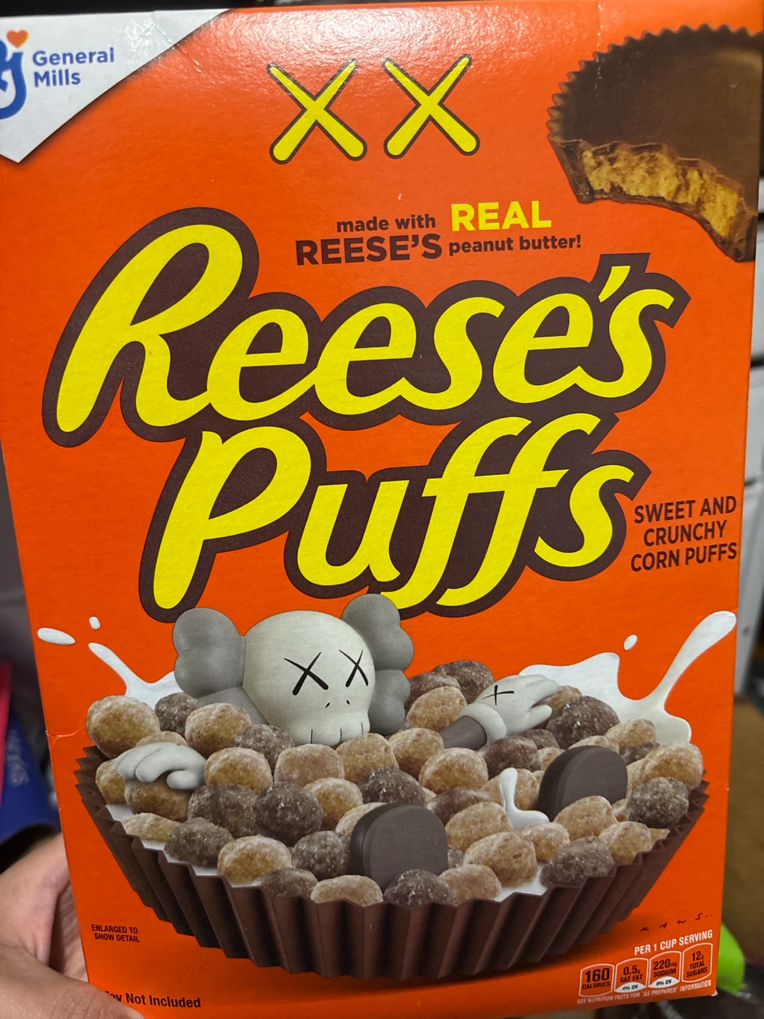 General Mills KAWS Reese's Puffs Cereal Box