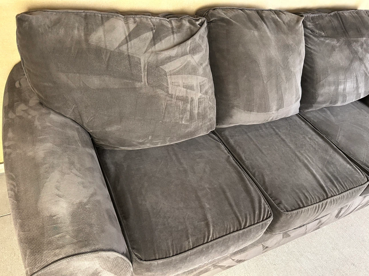 DELIVERY AVAILABLE! GREY FABRIC SOFA + LOVESEAT FOR $300! - photo 4