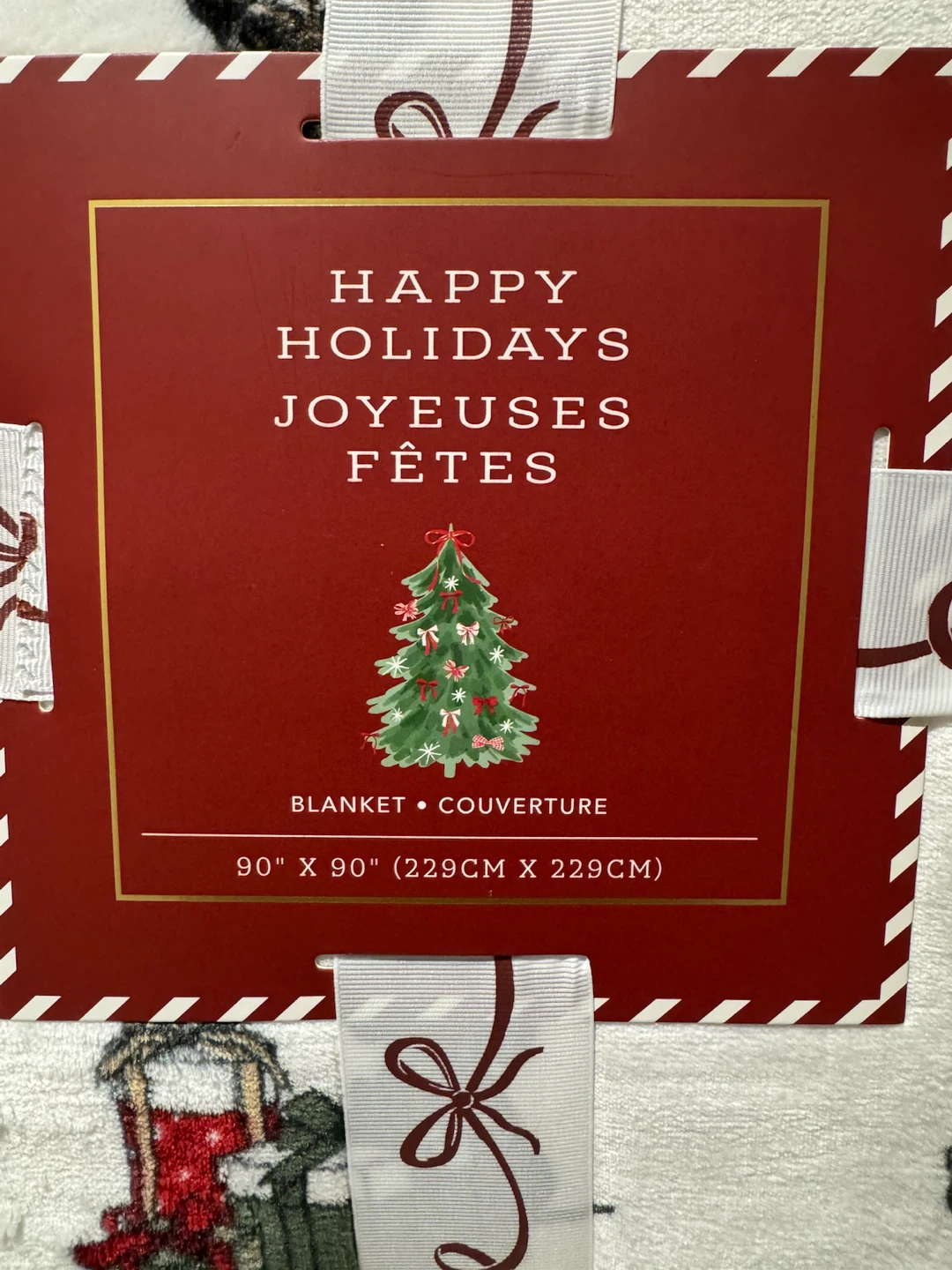 Happy Holidays Dog Print Blanket - photo 3