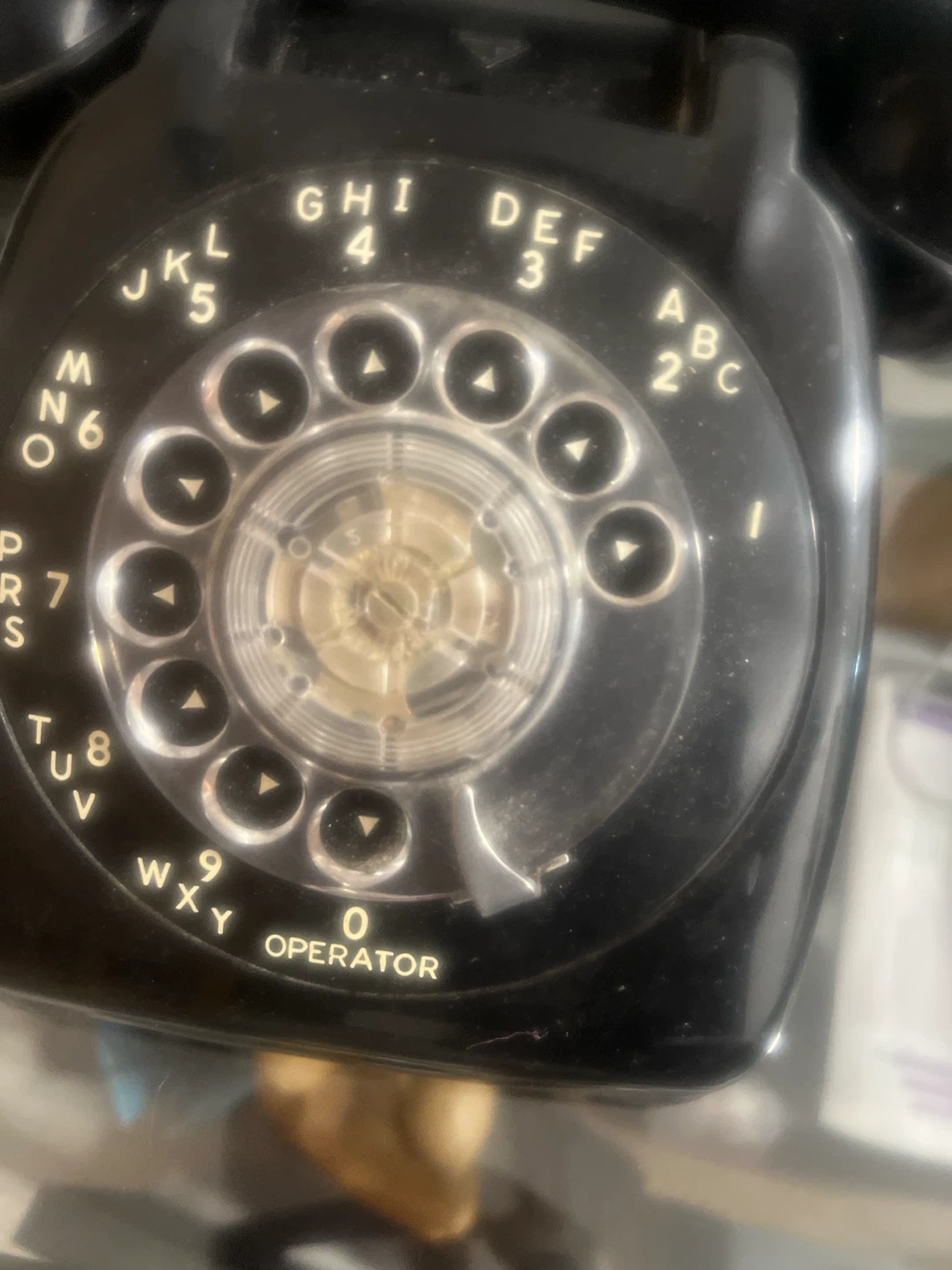 Vintage black rotary telephone - photo 2