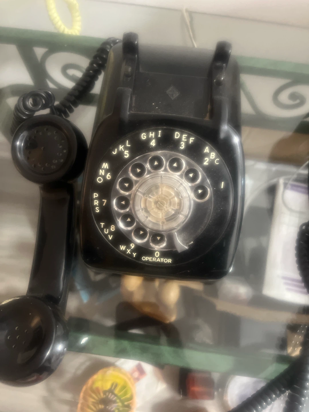 Vintage black rotary telephone - photo 3