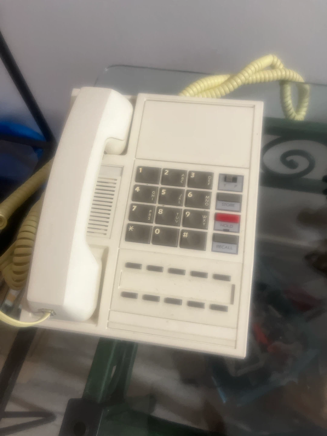 Vintage Beige Landline Desk Phone