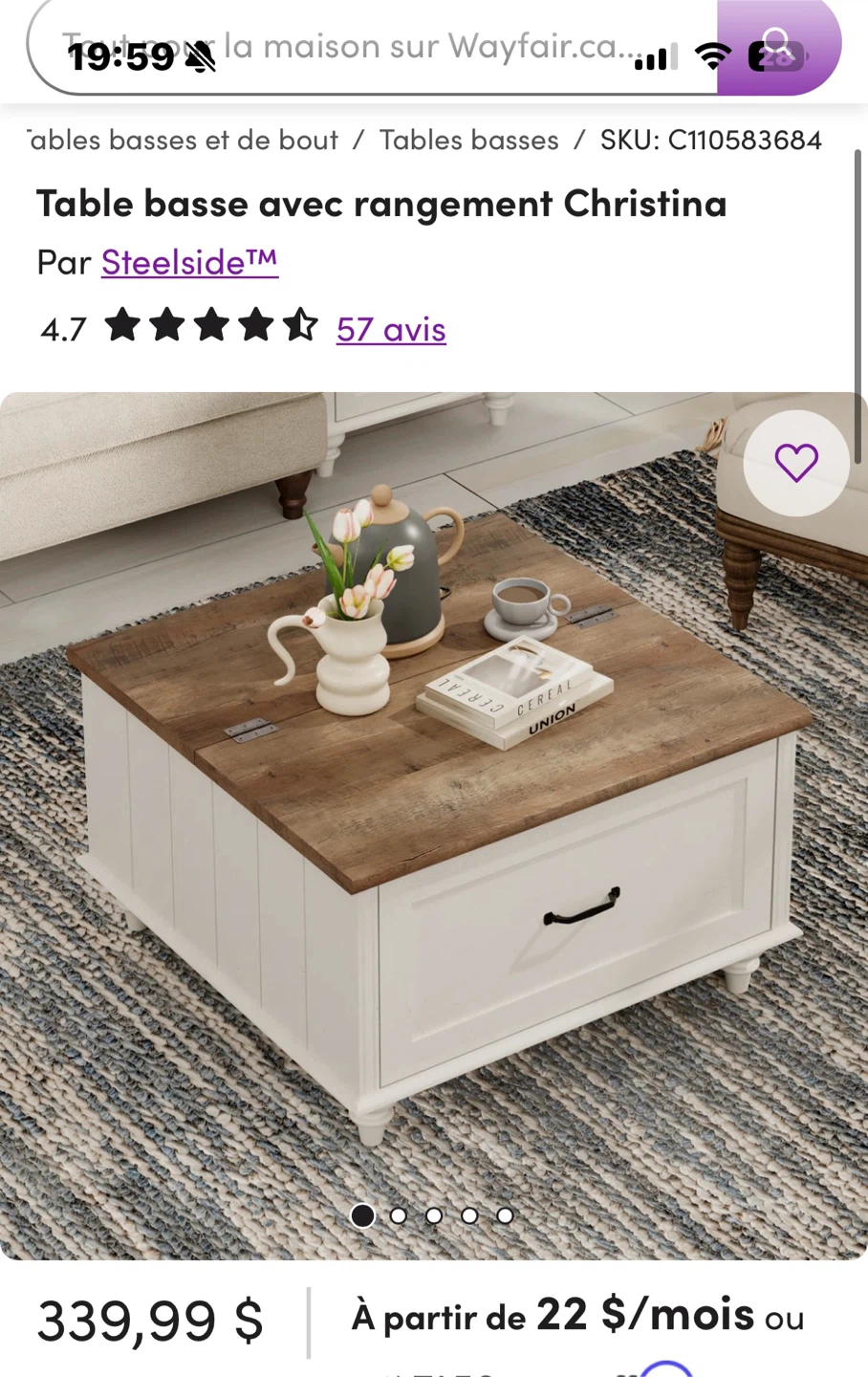 Steelside Christina Storage Coffee Table - photo 3