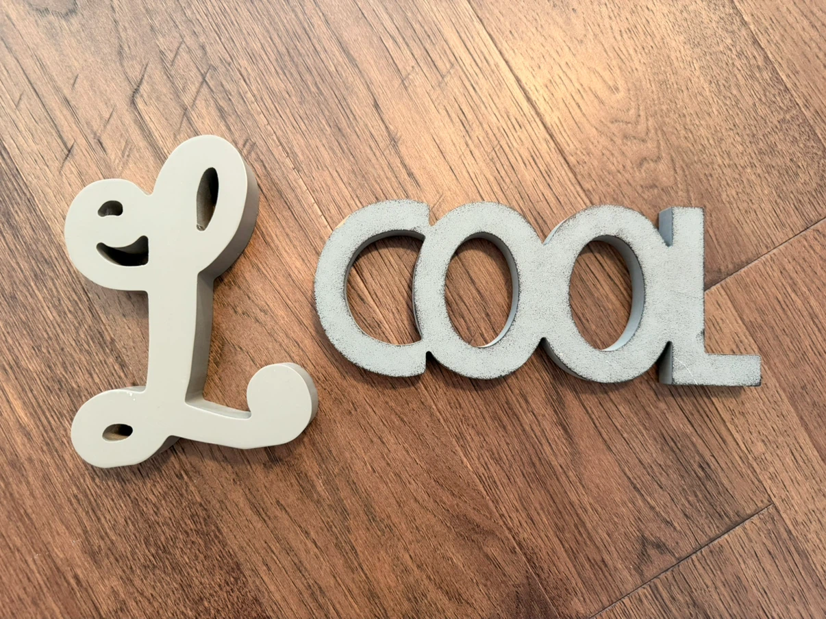$5 for both!! Grey Decorative Signs Set (Cursive L and Cool) - photo 4