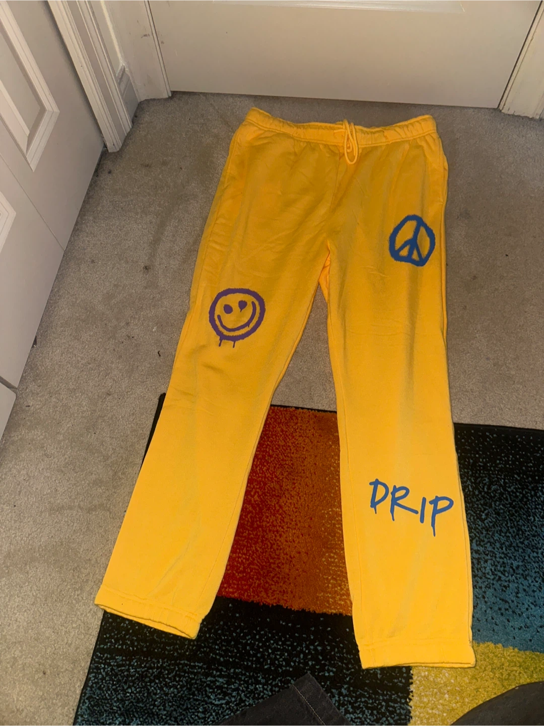 Yellow Graphic Sweatpants