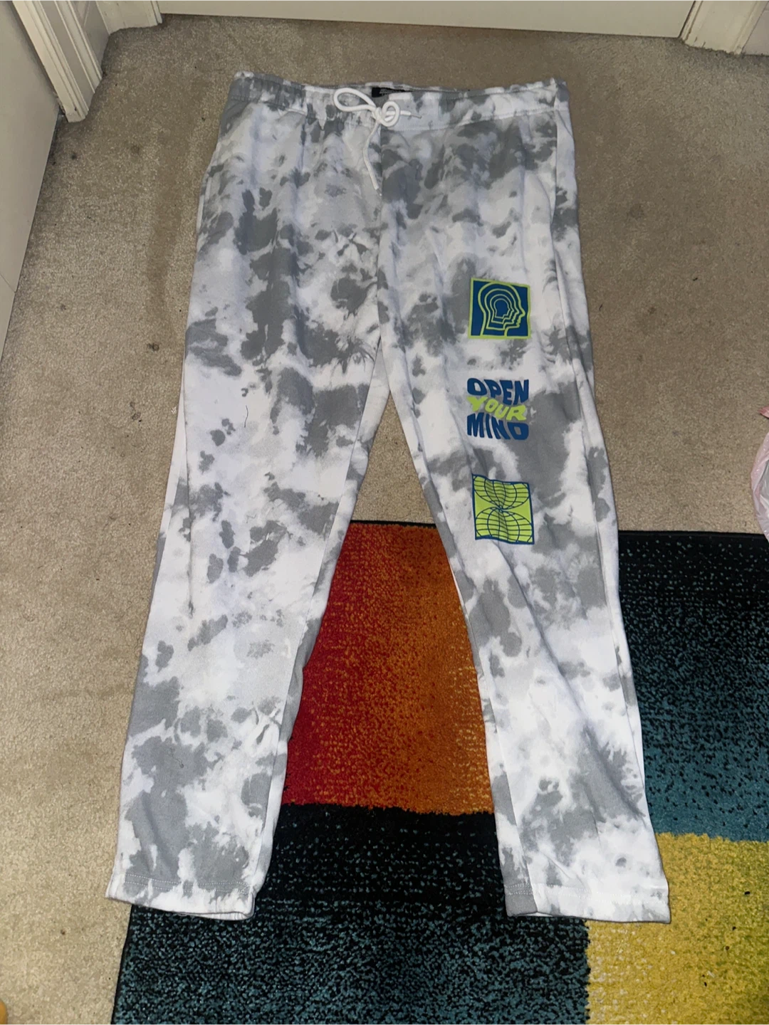 Grey Tie-Dye Sweatpants
