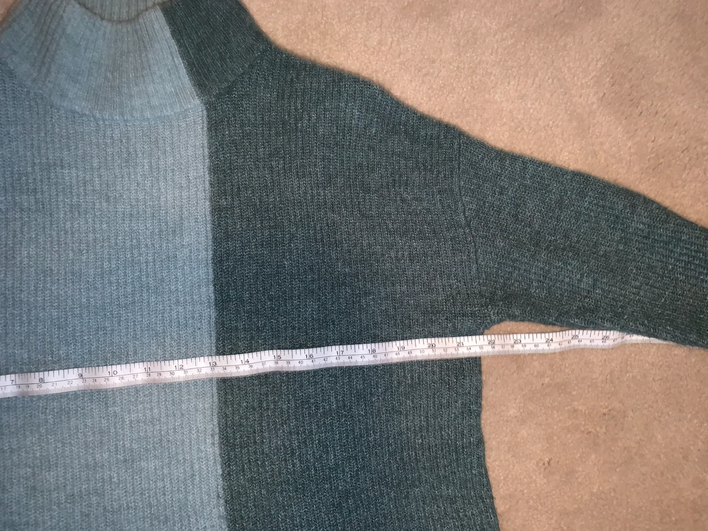 Three-Tone Colour Block Mock Neck Sweater - photo 3