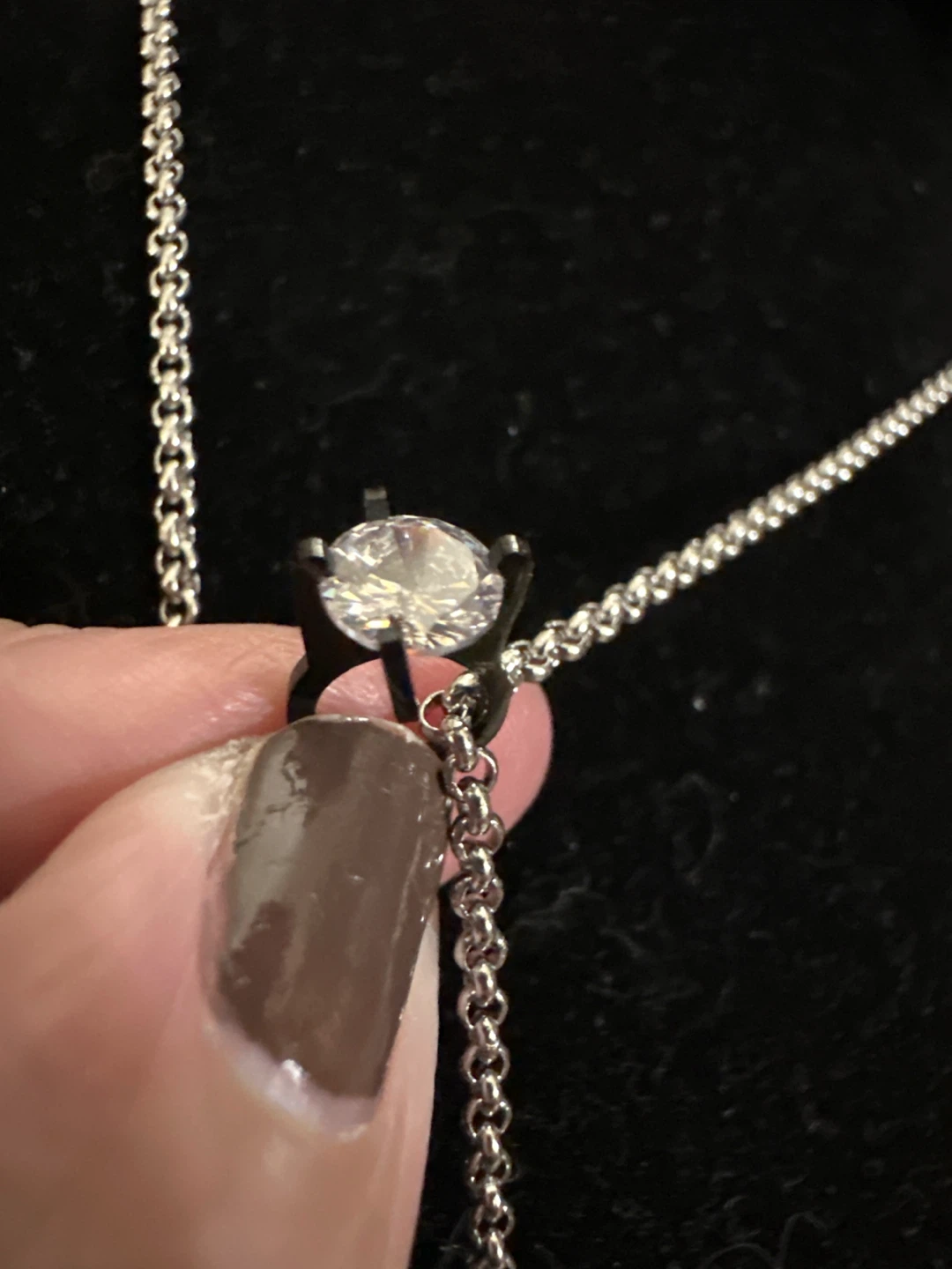 Silver-Tone Puzzle Piece Necklace - photo 2
