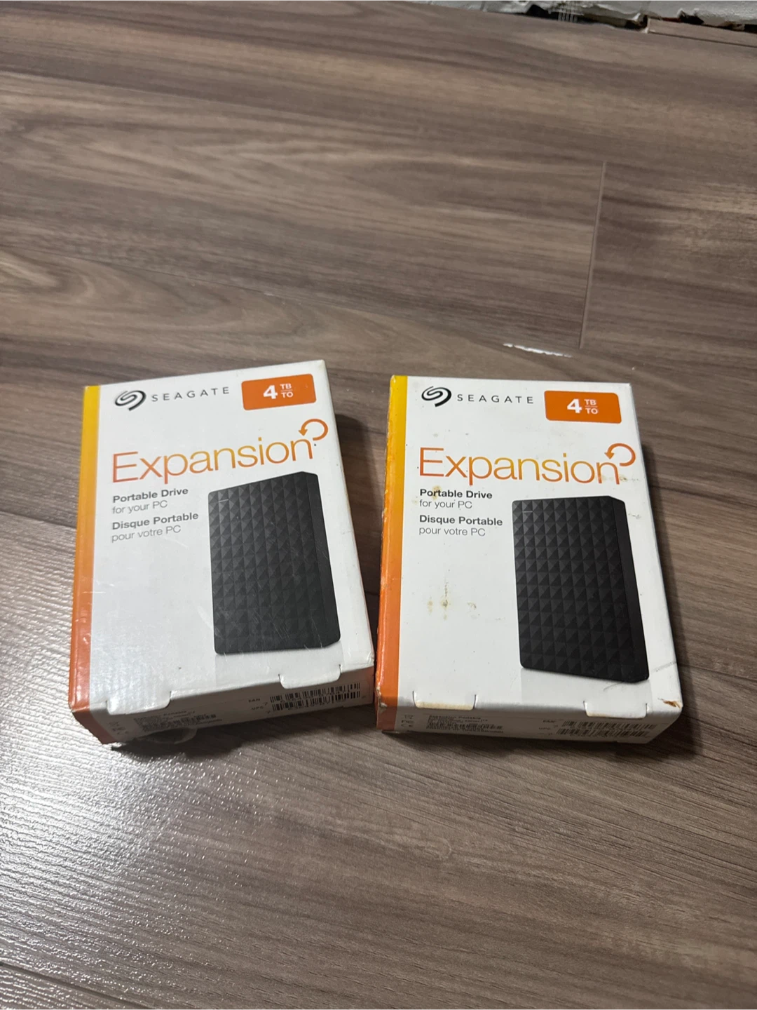 Two Seagate Expansion 4TB Portable Hard Drives