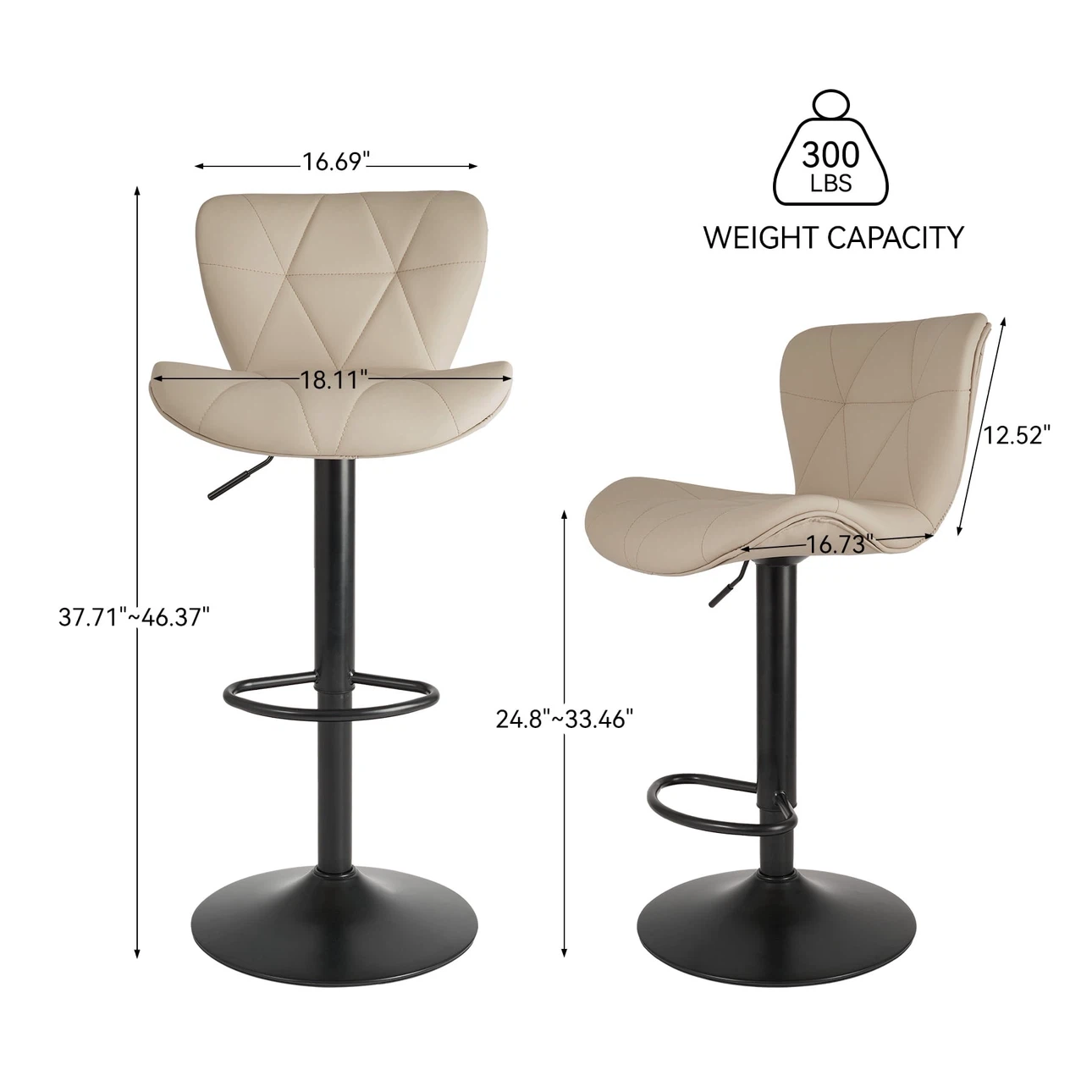 Bar Stools Set of 3 - photo 5