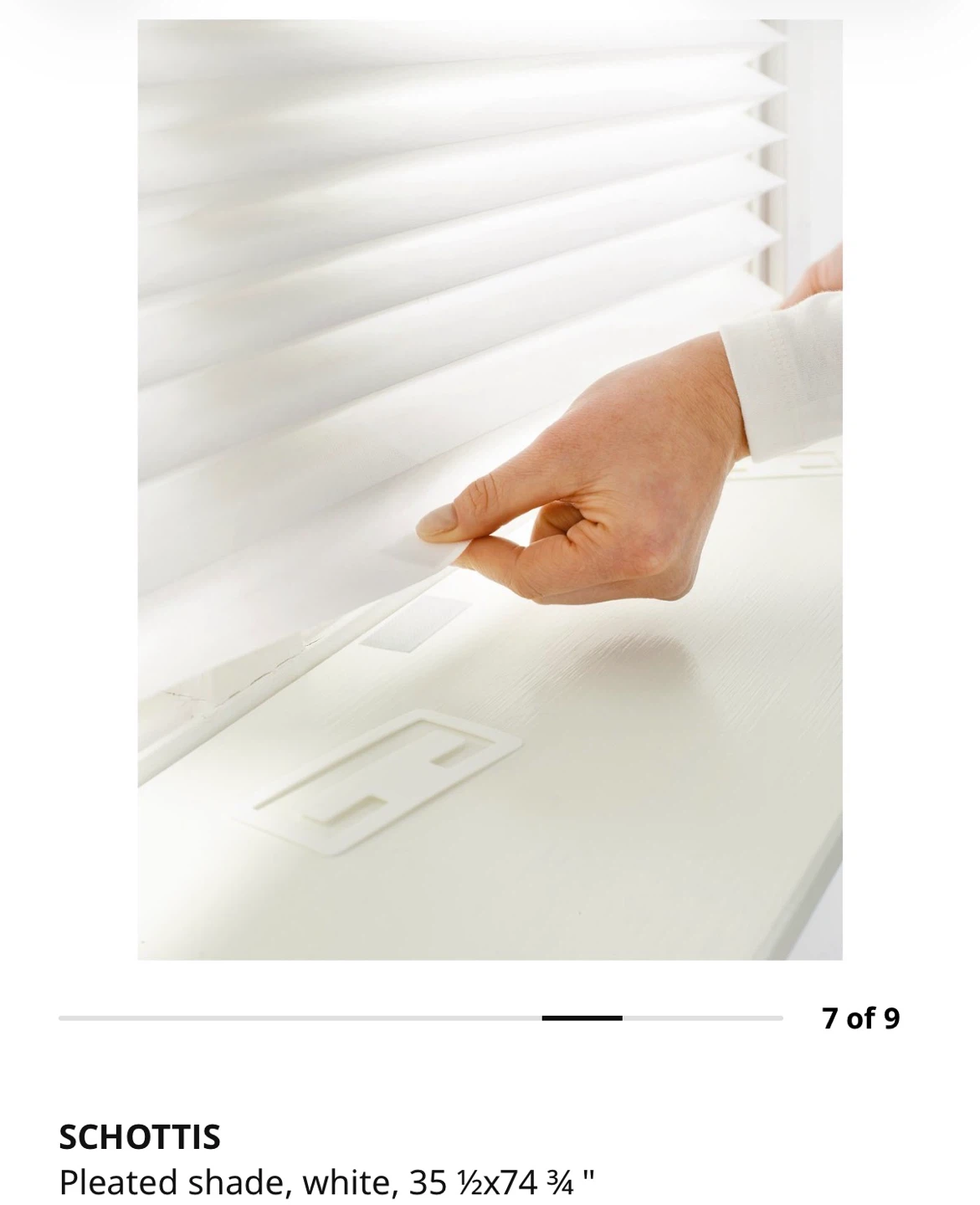 IKEA SCHOTTIS Pleated Shade White - photo 4